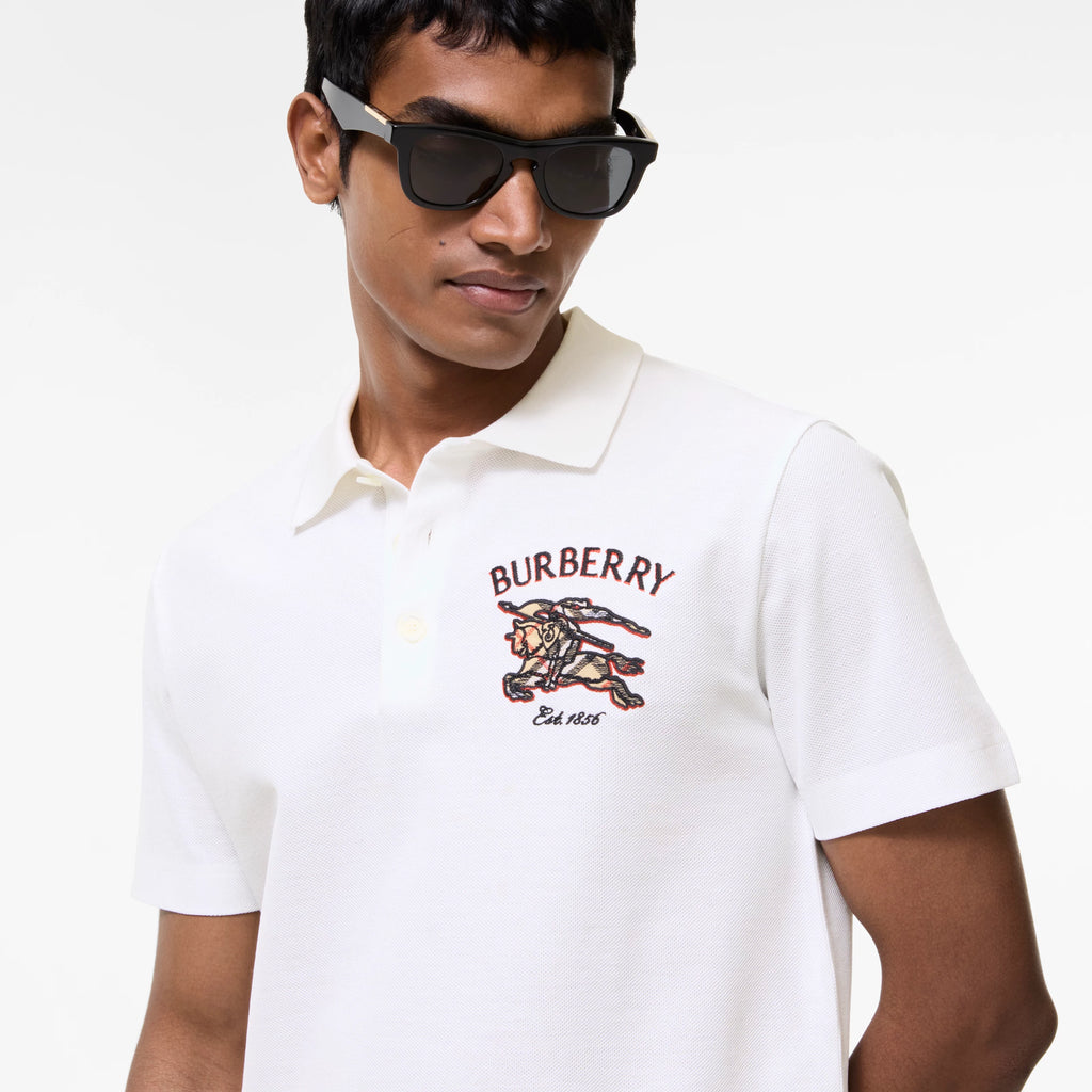 Knight Check Cotton Polo Shirt RUNWAY DELUXE