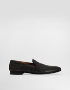 Ostrich leather slippers