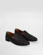 Ostrich leather slippers