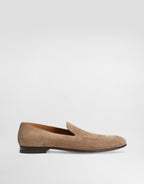 Split calfskin slippers