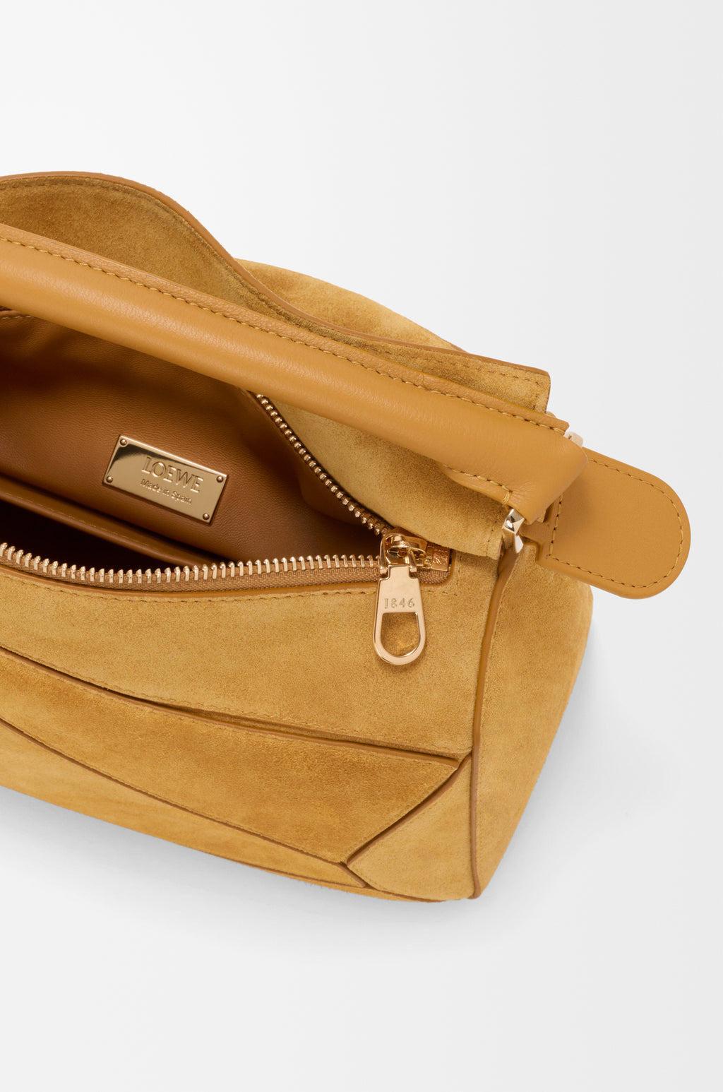 Small Featherlight Puzzle bag in suede