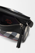 Small Puzzle bag in check intarsio