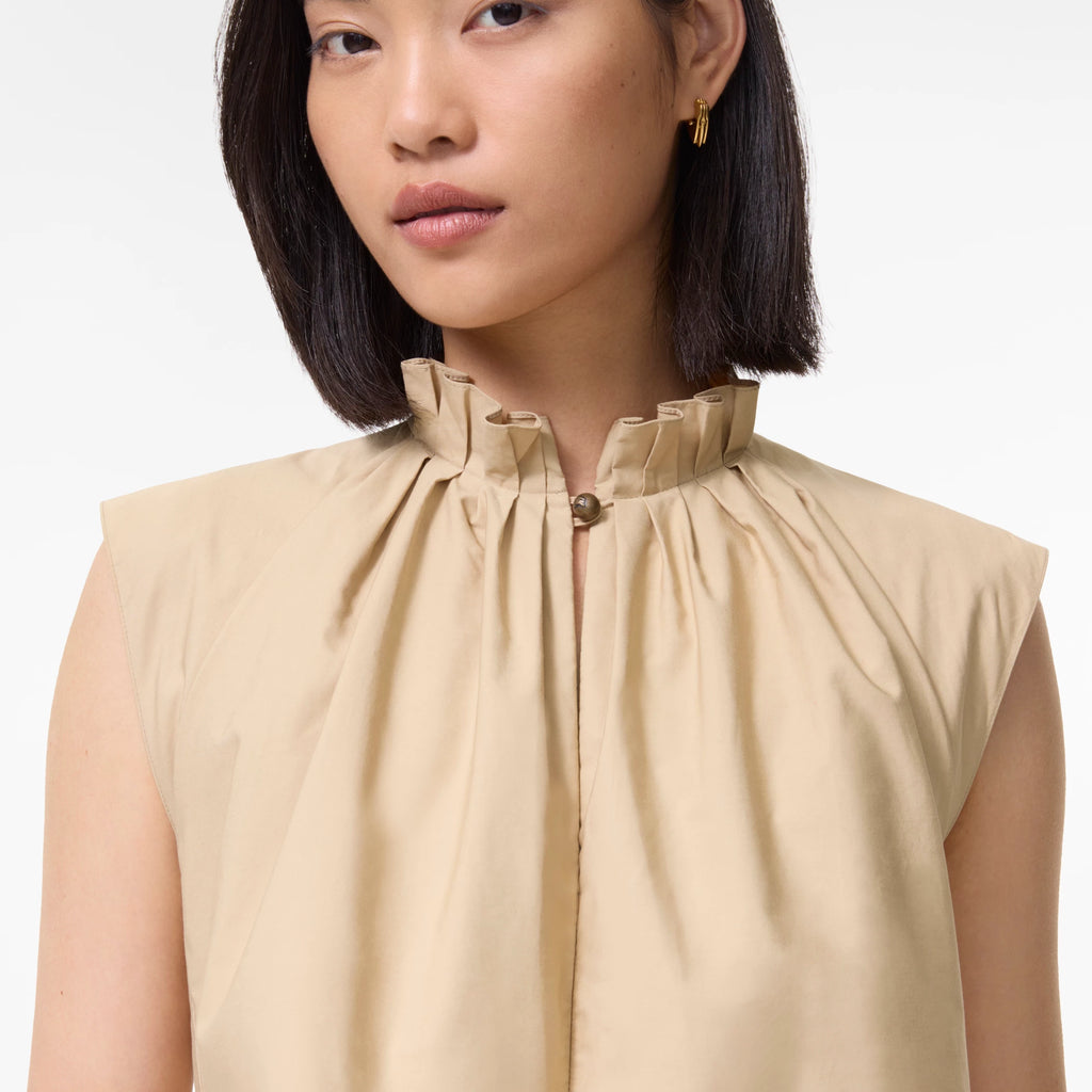 Cotton Poplin Midi Dress