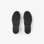 Check and Leather Pembroke Loafers