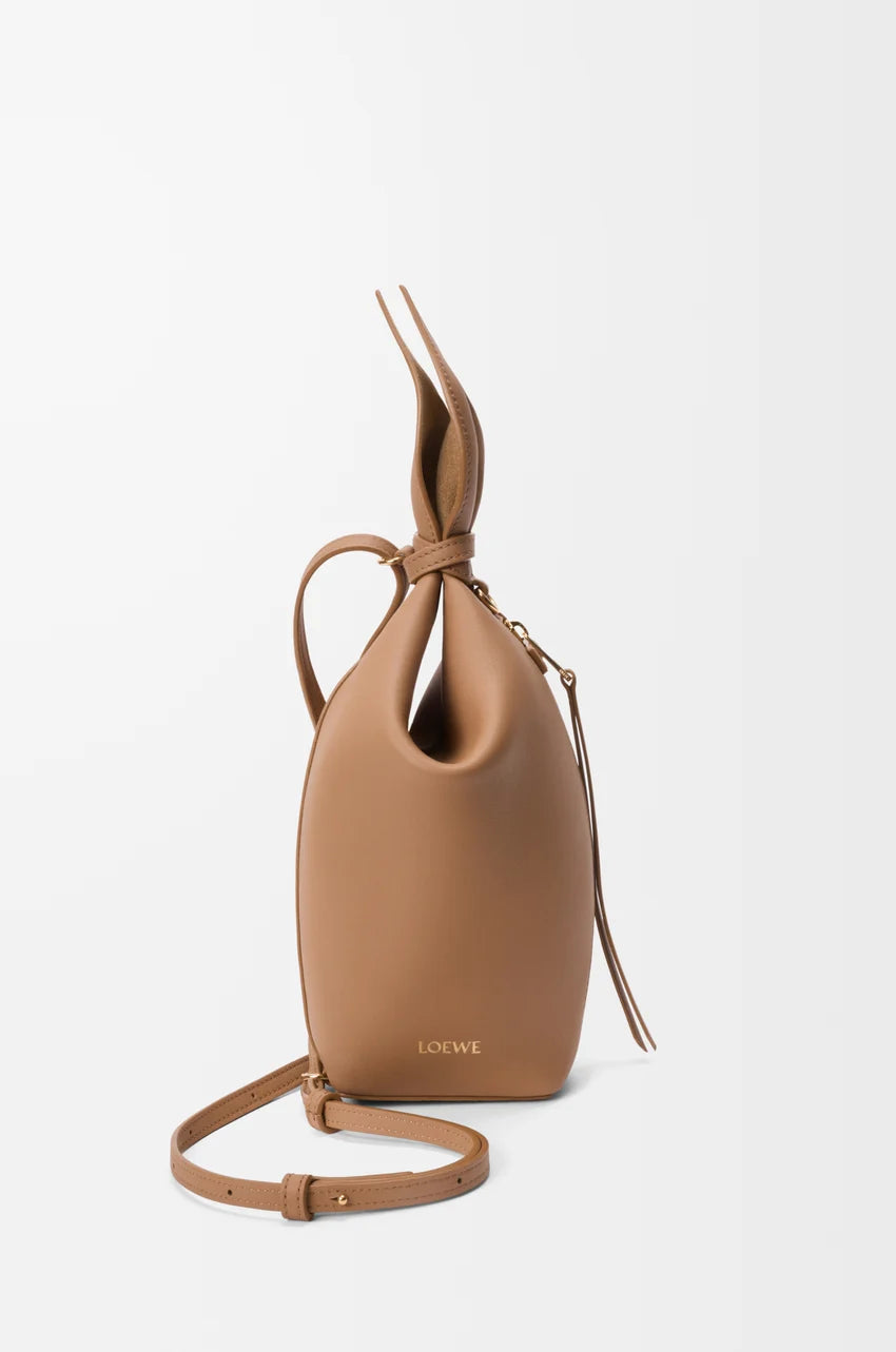 Scarf backpack in smooth calfskin