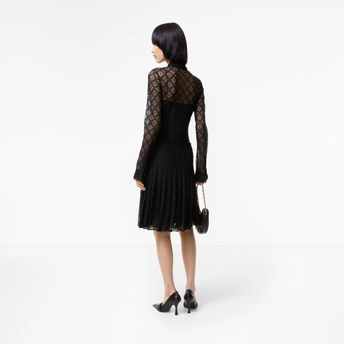 Check Lace Dress