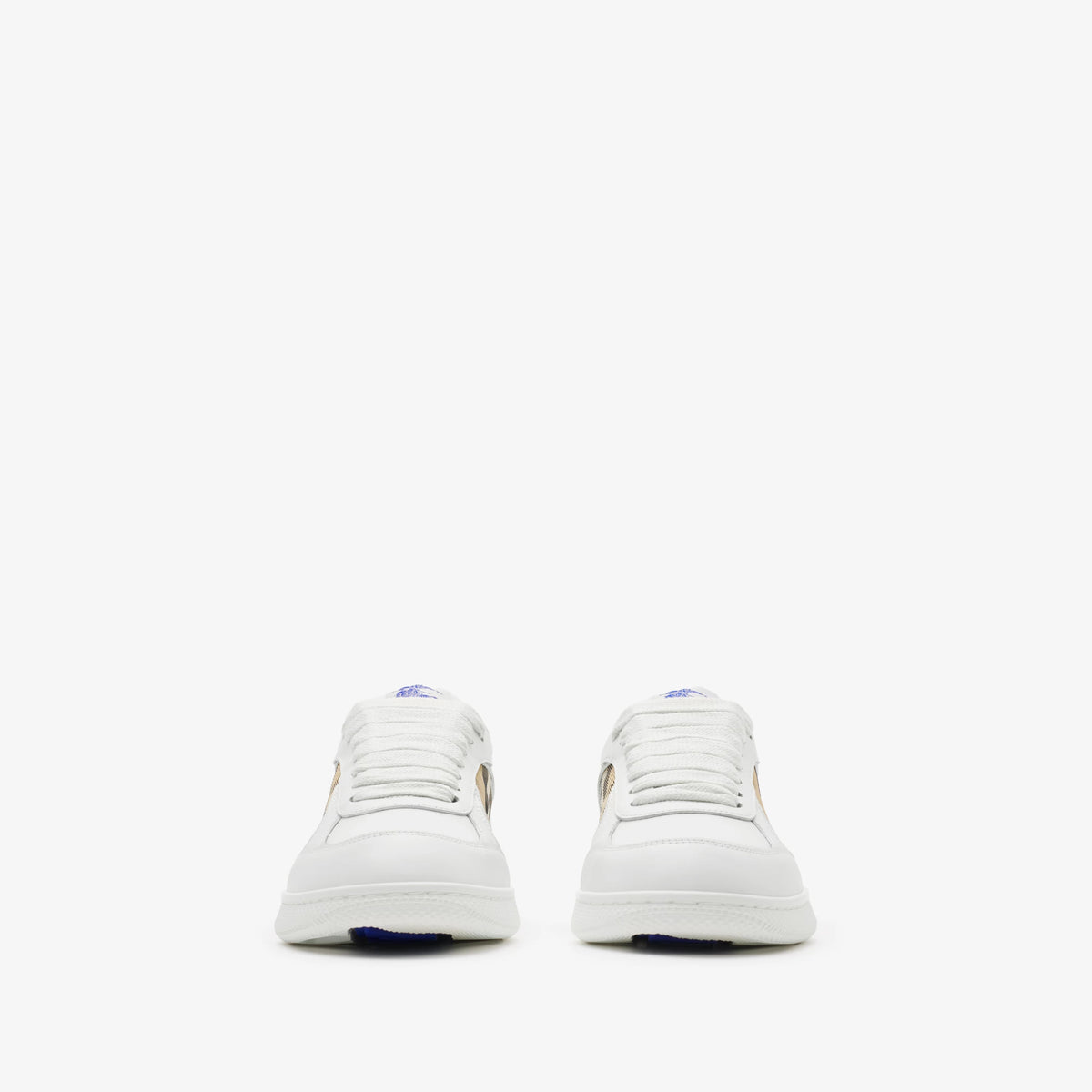Leather and Check Terrace Sneakers