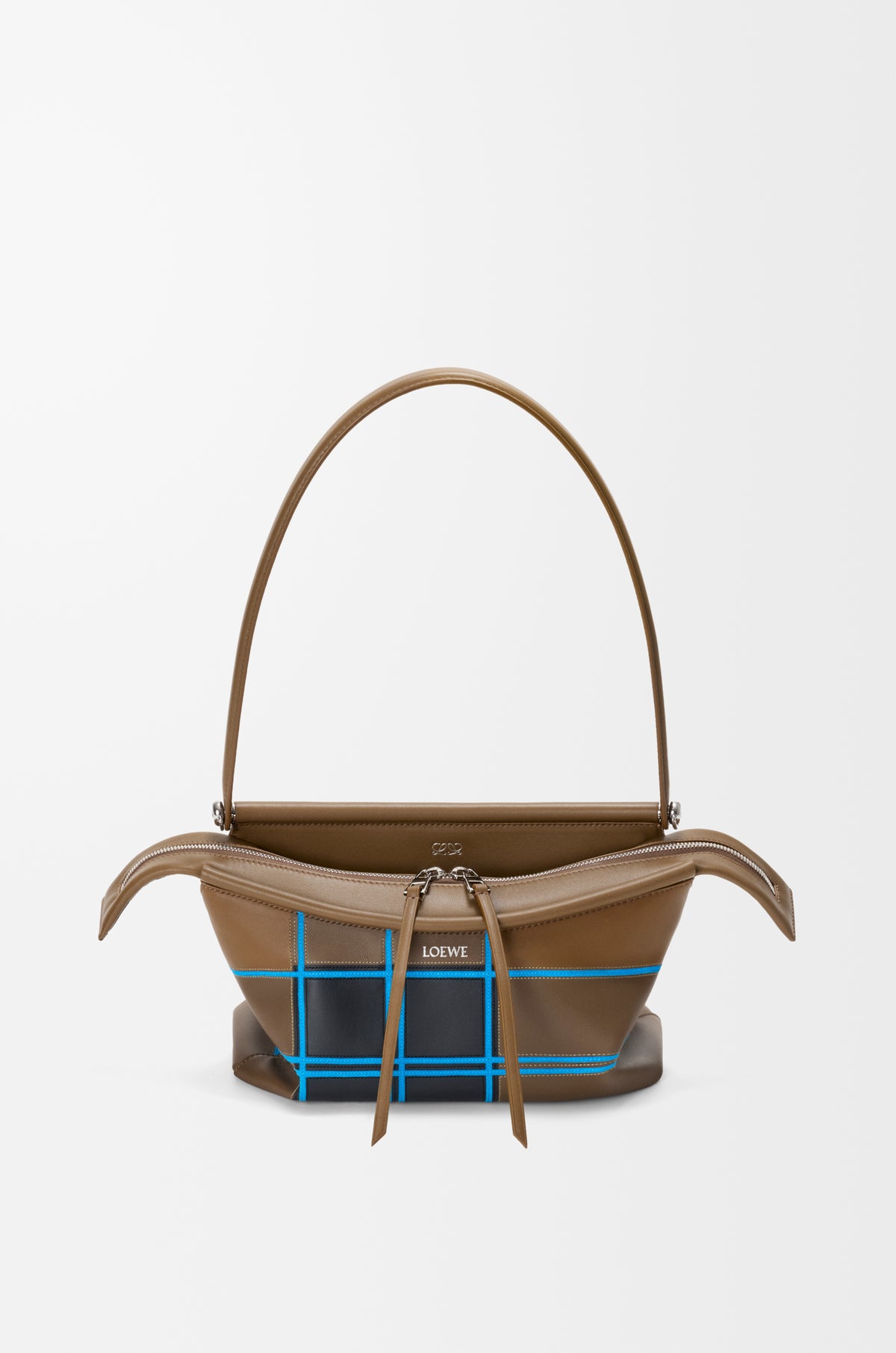 Small Whisker bag in check intarsio