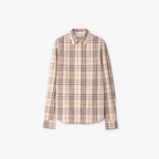 Classic Fit Check Cotton ShirtPrice undefined Almond beige RUNWAY DELUXE