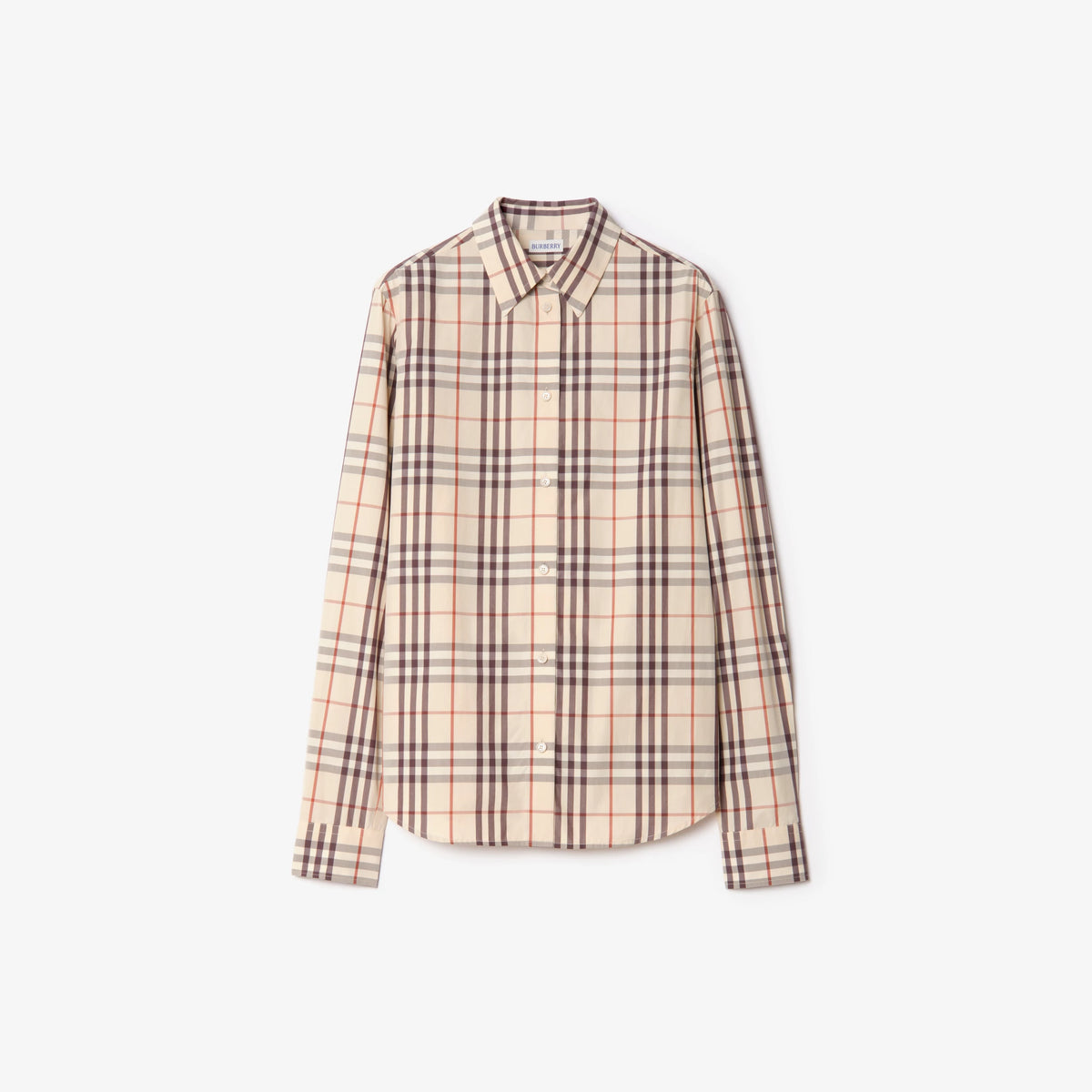 Classic Fit Check Cotton ShirtPrice undefined Almond beige RUNWAY DELUXE