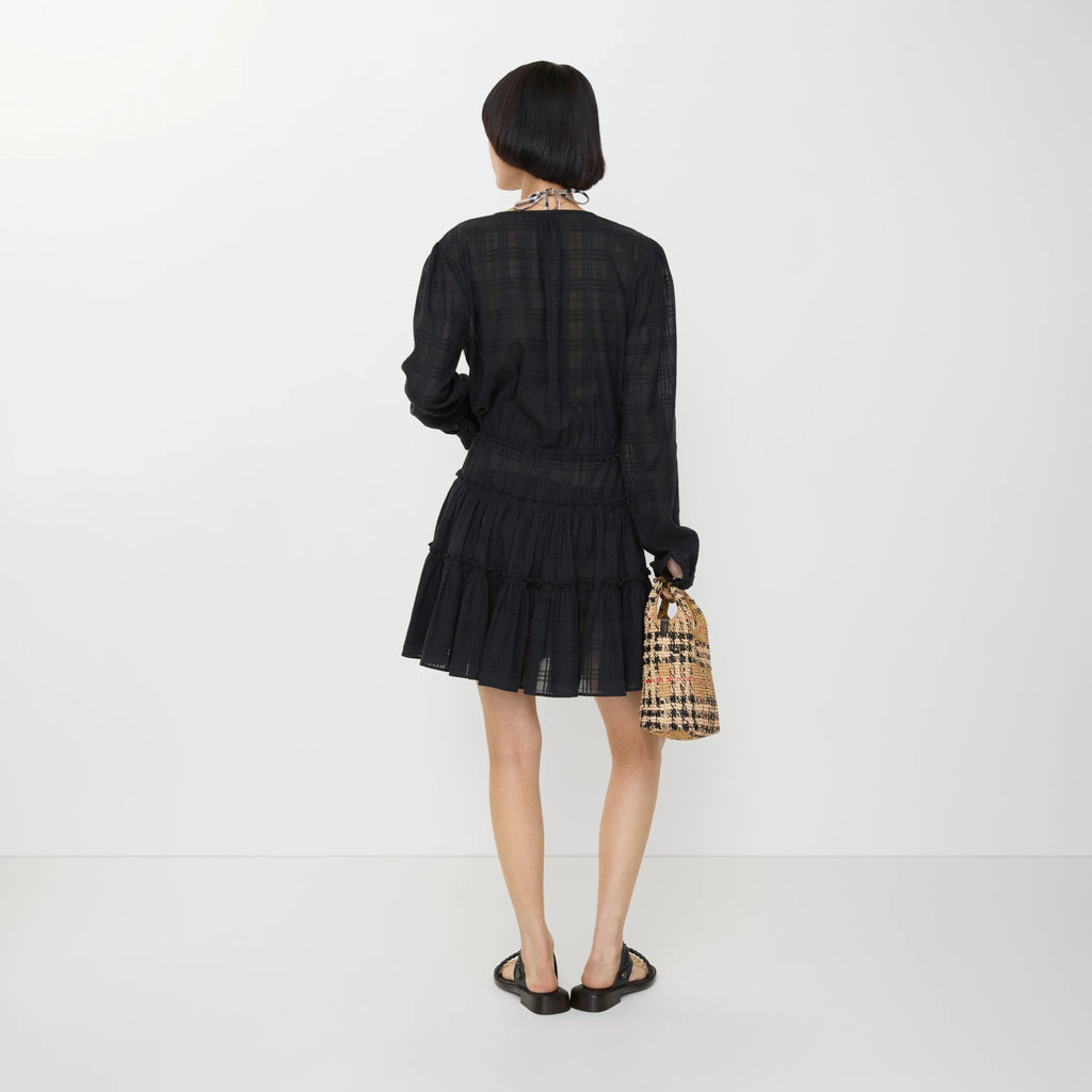 Check Cotton Voile Dress