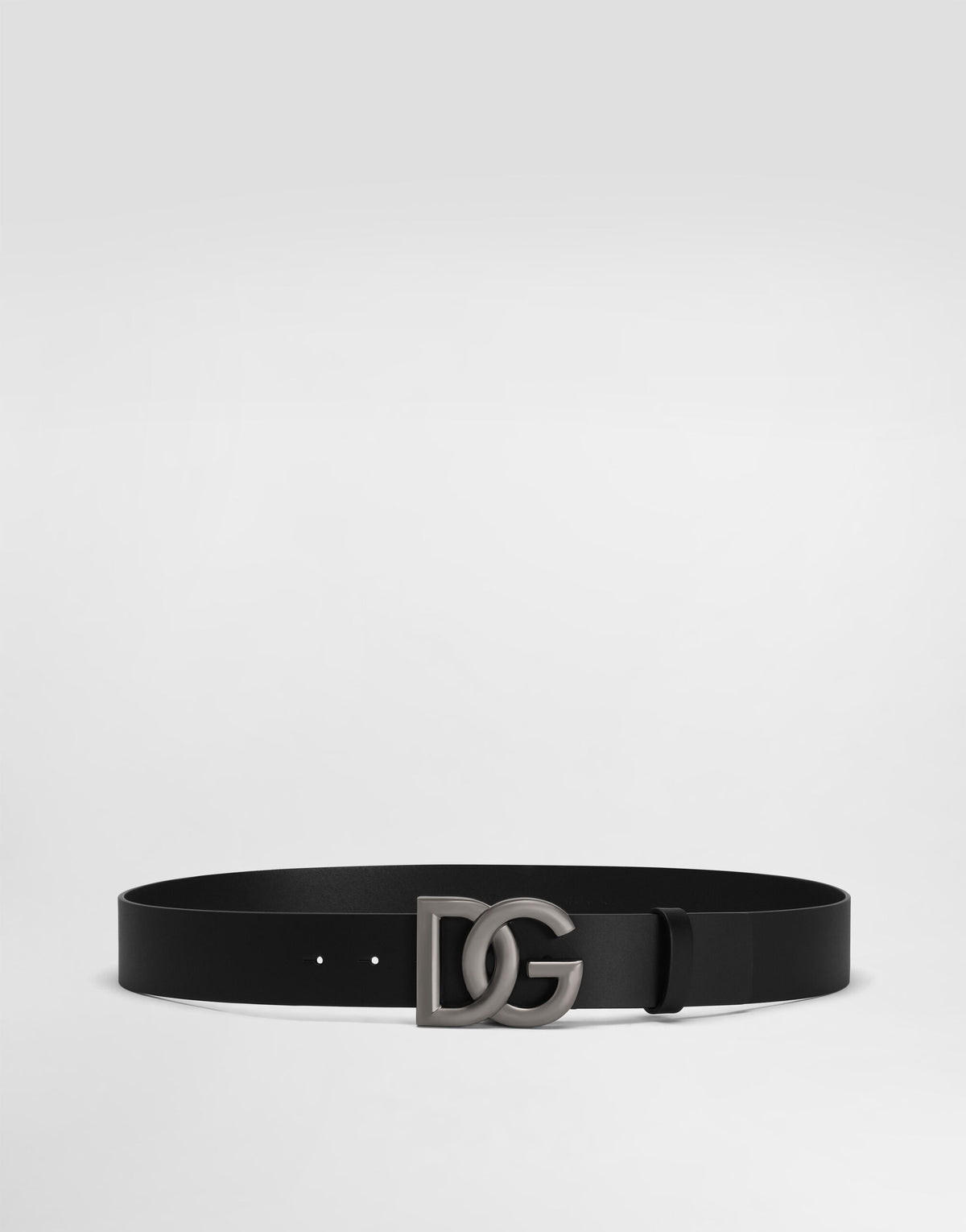 Lux leather belt with crossover DG logo buckle RUNWAY DELUXE