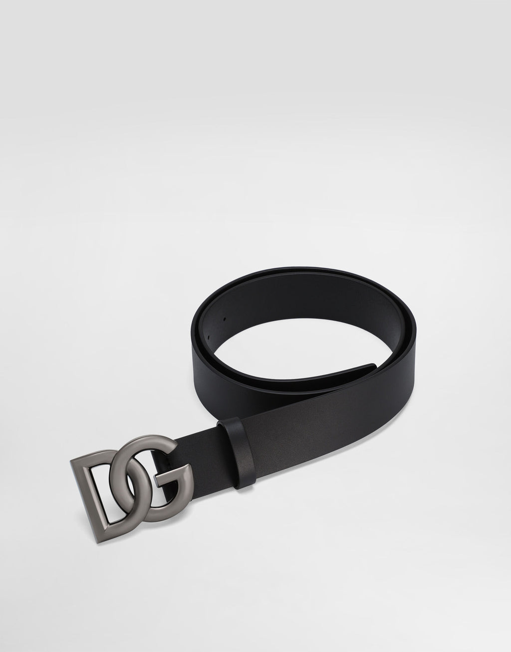 Lux leather belt with crossover DG logo buckle RUNWAY DELUXE