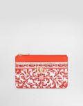 Majolica-print 3.5 calfskin card holder