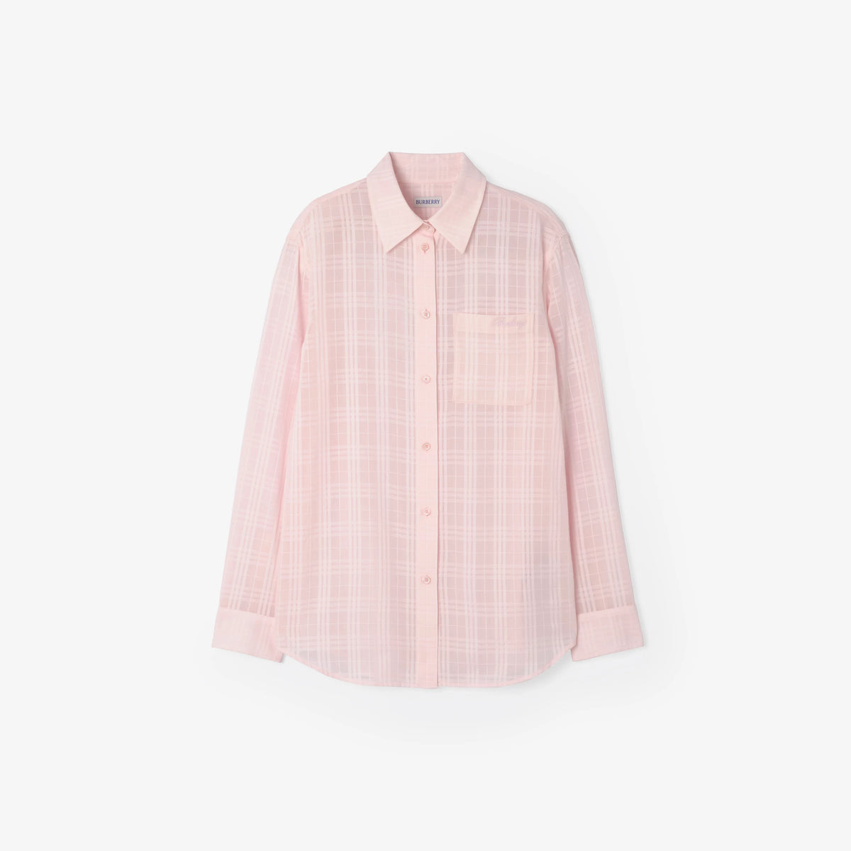 Classic Fit Check Cotton ShirtPrice undefined Frosty pink RUNWAY DELUXE
