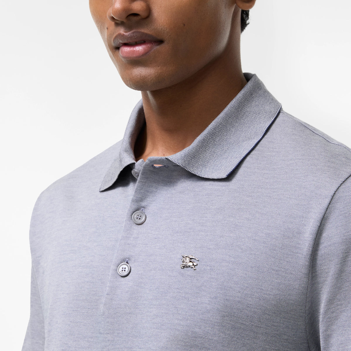 Metal Knight Cotton Polo Shirt RUNWAY DELUXE