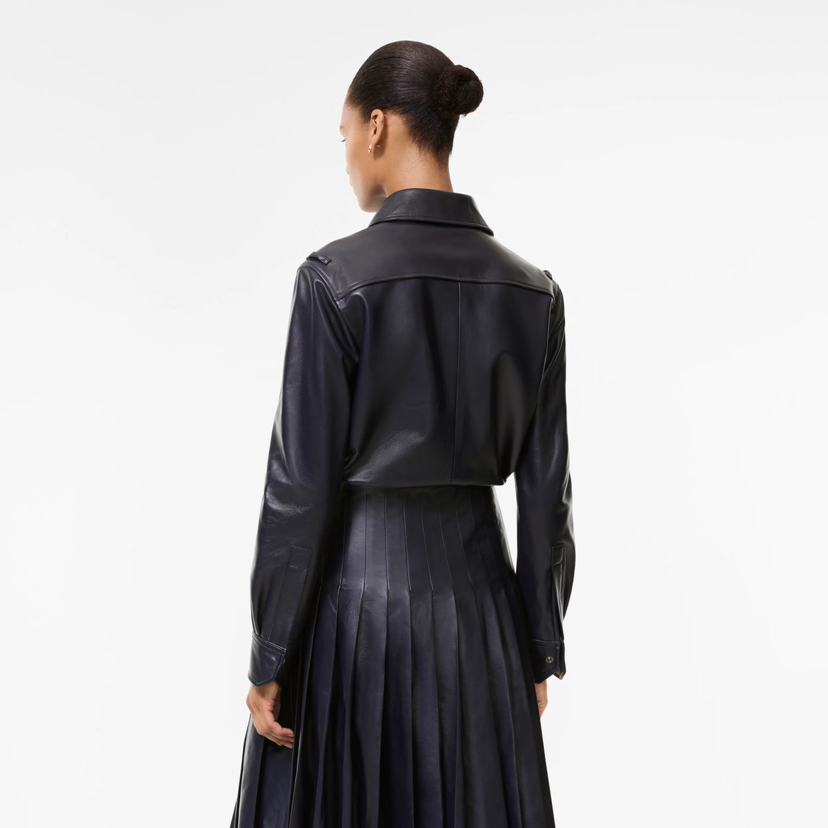 Classic Fit Leather ShirtPrice undefined Runway Iris purple RUNWAY DELUXE