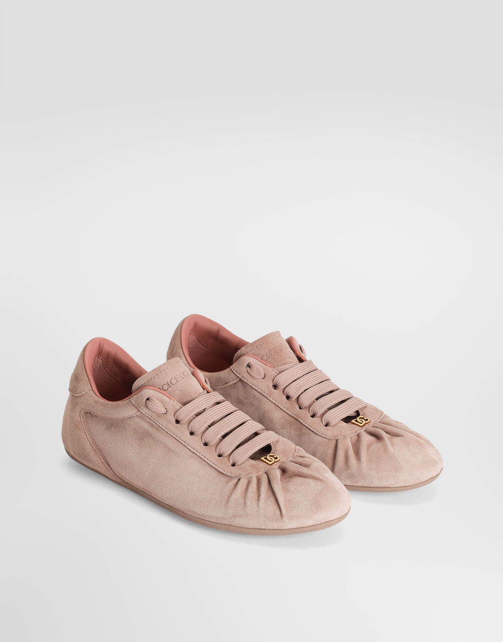 Ballet sneakers in split calfskin