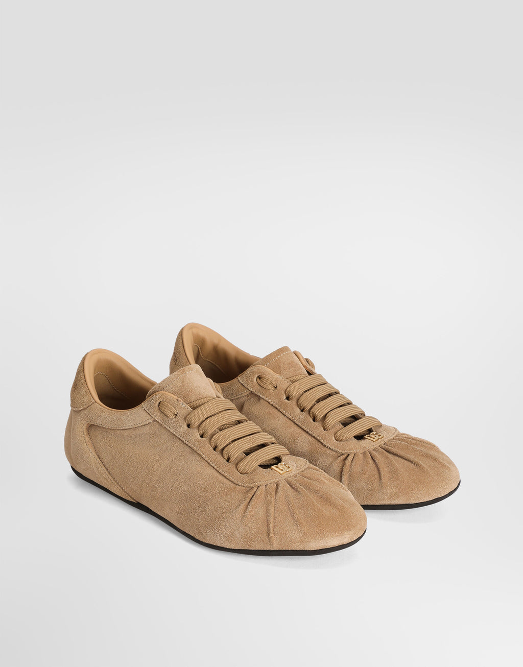 Ballet sneakers in split calfskin