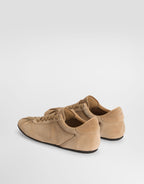 Ballet sneakers in split calfskin