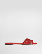 Lace flat slides