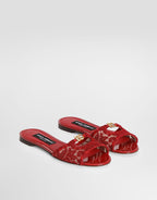 Lace flat slides