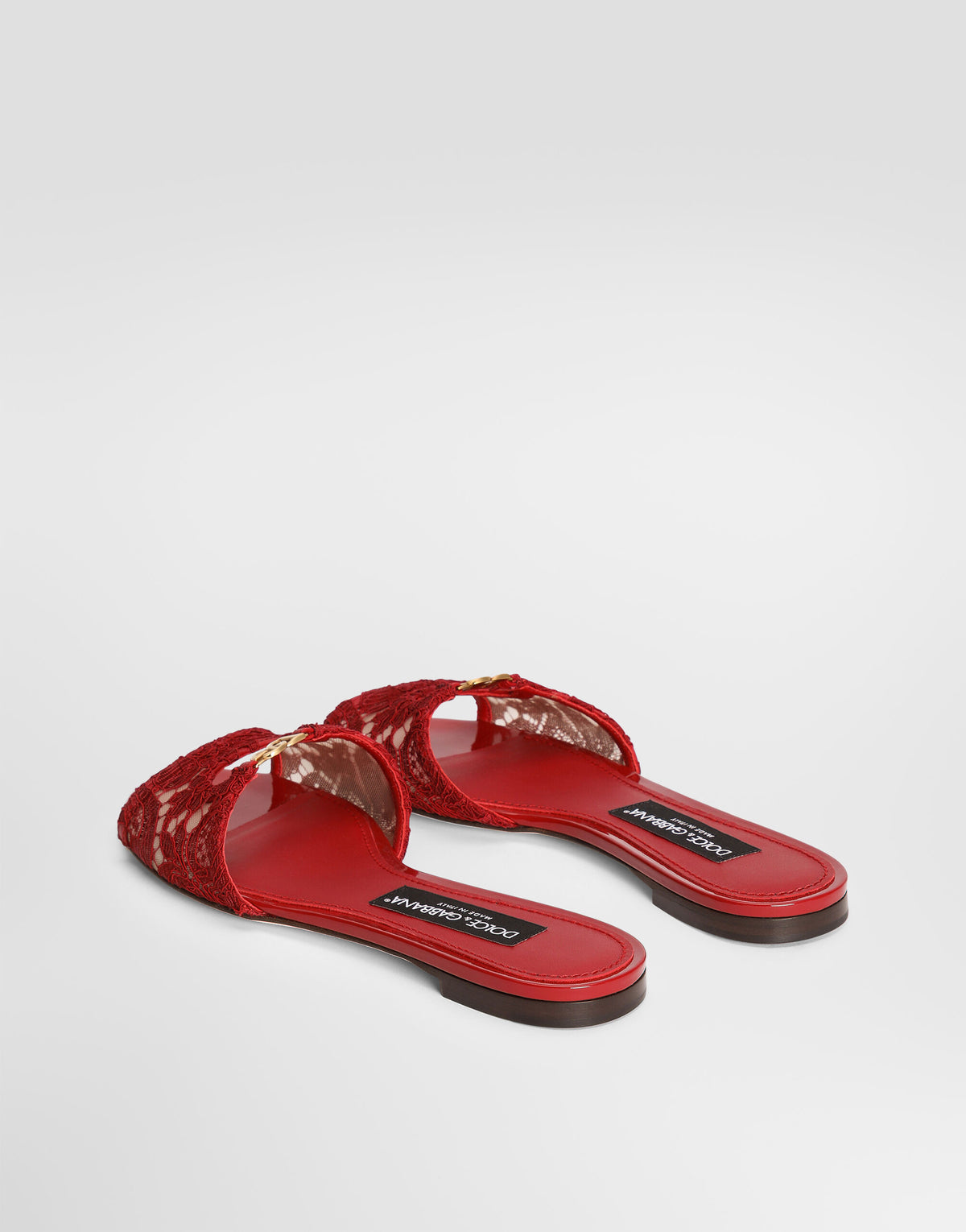 Lace flat slides