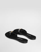 Lace flat slides