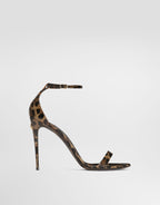 Leo-print calfskin sandals RUNWAY DELUXE