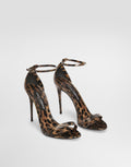 Leo-print calfskin sandals RUNWAY DELUXE