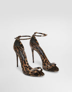 Leo-print calfskin sandals RUNWAY DELUXE