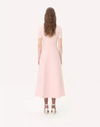 Crepe Couture Embroidered Midi Dress