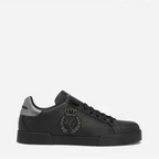CALFSKIN NAPPA PORTOFINO SNEAKERS WITH CROWN PATCH
