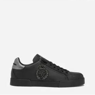 CALFSKIN NAPPA PORTOFINO SNEAKERS WITH CROWN PATCH