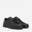 CALFSKIN NAPPA PORTOFINO SNEAKERS WITH CROWN PATCH