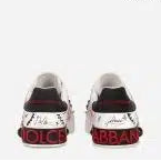 CALFSKIN PORTOFINO SNEAKERS WITH EMBROIDERY AND STUDS