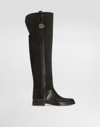 Suede riding boots