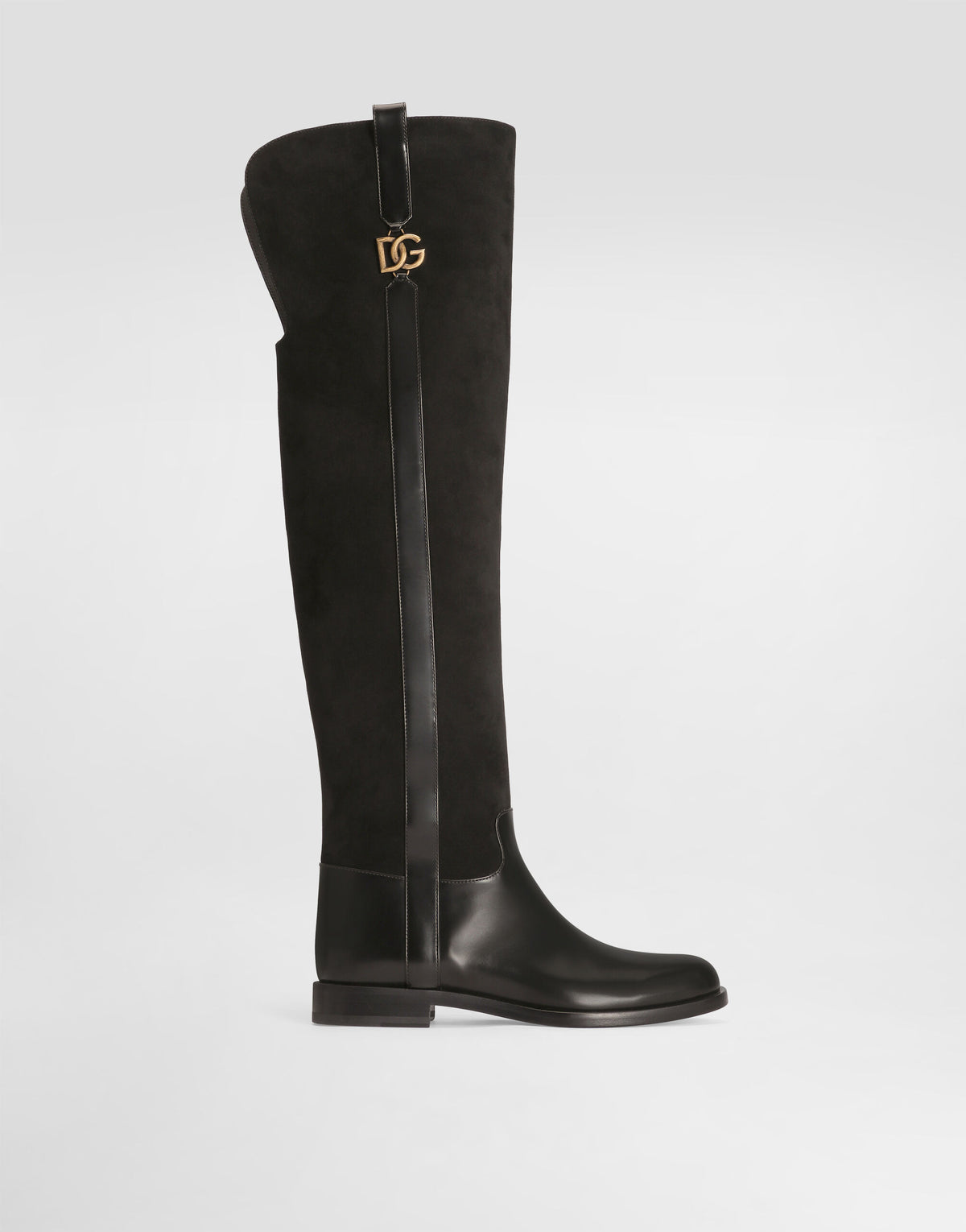 Suede riding boots