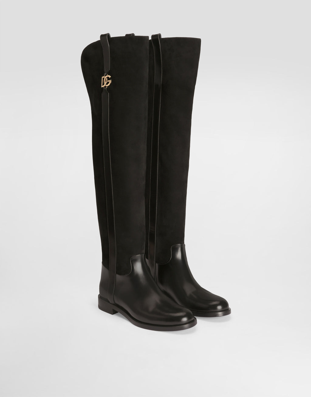 Suede riding boots