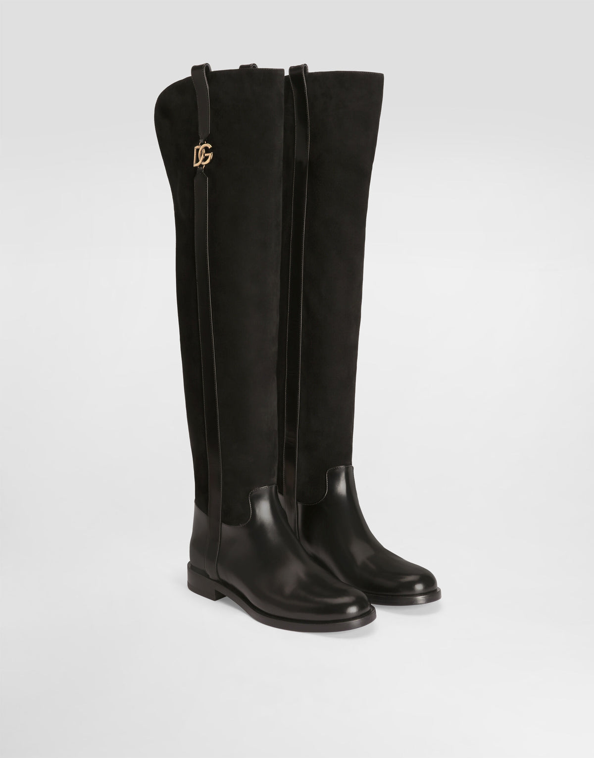 Suede riding boots