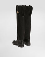 Suede riding boots