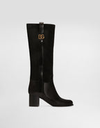 Suede riding boots
