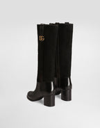 Suede riding boots