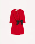 Cady Couture Short Dress With Faille Bow