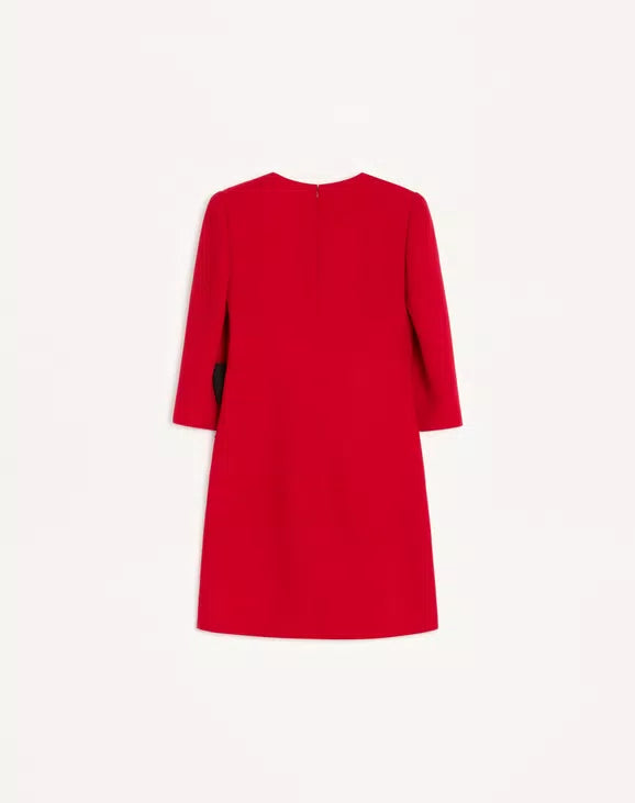 Cady Couture Short Dress With Faille Bow