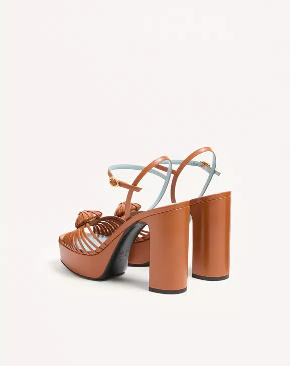 Coeur Royal Platform Sandal In Kidskin 115Mm