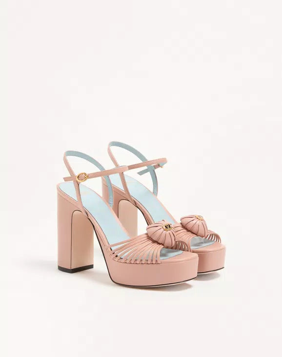 Coeur Royal Platform Sandal In Kidskin 115Mm