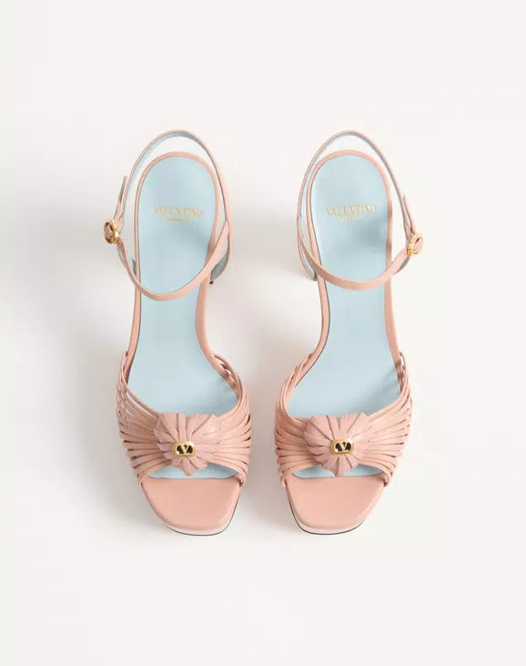Coeur Royal Platform Sandal In Kidskin 115Mm
