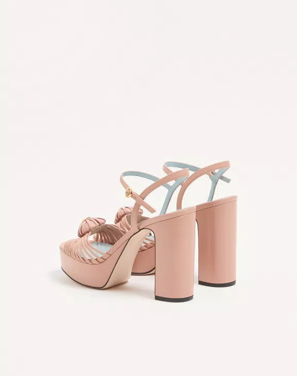 Coeur Royal Platform Sandal In Kidskin 115Mm