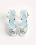 Coeur Royal Platform Sandal In Laminated Nappa 115Mm